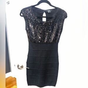 Barely used with love XOXO black sequined dress